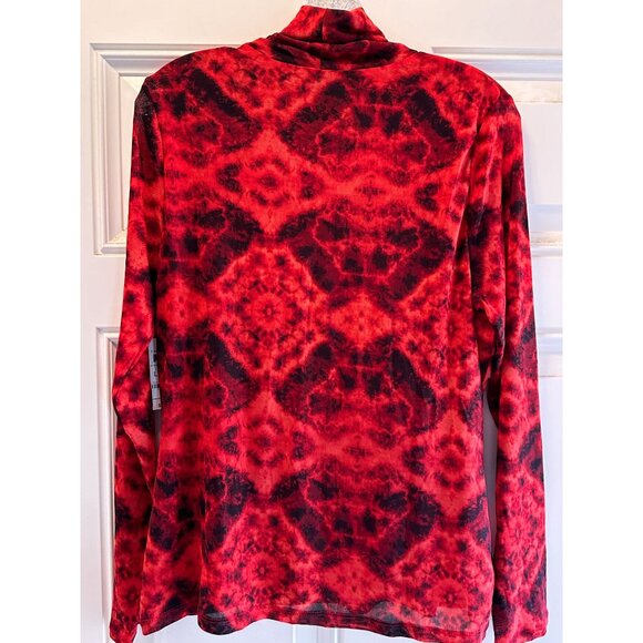 INC International Concepts Red & Black Lava Lamp Long Sleeve Top - Picture 4 of 9